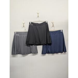 Neleus Sports Wear Skorts lot of 3 w/Bike Shorts Lining Size XL